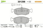 VALEO Piduriklotsi komplekt,  ketaspidur ESSENTIAL 301298