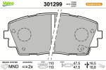 VALEO Piduriklotsi komplekt,  ketaspidur ESSENTIAL 301299