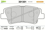 VALEO Piduriklotsi komplekt,  ketaspidur ESSENTIAL 301301