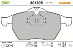VALEO Piduriklotsi komplekt,  ketaspidur ESSENTIAL 301305