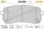 VALEO Piduriklotsi komplekt,  ketaspidur ESSENTIAL 301308