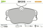 VALEO Piduriklotsi komplekt,  ketaspidur ESSENTIAL 301315