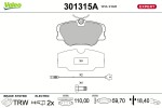 VALEO Piduriklotsi komplekt,  ketaspidur EXPERT 301315A