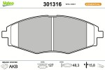 VALEO Piduriklotsi komplekt,  ketaspidur ESSENTIAL 301316