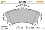 VALEO Piduriklotsi komplekt,  ketaspidur ESSENTIAL 301318