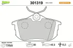VALEO  Piduriklotsi komplekt,ketaspidur FIRST 301319