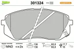 VALEO Piduriklotsi komplekt,  ketaspidur ESSENTIAL 301324