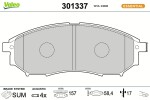 VALEO Piduriklotsi komplekt,  ketaspidur ESSENTIAL 301337