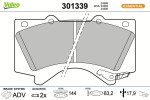 VALEO Piduriklotsi komplekt,  ketaspidur ESSENTIAL 301339