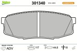 VALEO Piduriklotsi komplekt,  ketaspidur ESSENTIAL 301340