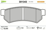 VALEO Piduriklotsi komplekt,  ketaspidur ESSENTIAL 301343