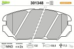 VALEO Piduriklotsi komplekt,  ketaspidur ESSENTIAL 301348