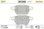 VALEO Piduriklotsi komplekt,  ketaspidur ESSENTIAL 301355