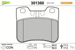 VALEO Piduriklotsi komplekt,  ketaspidur ESSENTIAL 301360