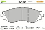 VALEO Piduriklotsi komplekt,  ketaspidur ESSENTIAL 301361