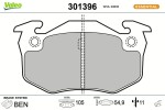 VALEO Piduriklotsi komplekt,  ketaspidur ESSENTIAL 301396