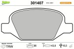 VALEO Piduriklotsi komplekt, ketaspidur ESSENTIAL 301407