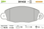 VALEO Piduriklotsi komplekt,  ketaspidur ESSENTIAL 301432