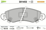VALEO Piduriklotsi komplekt,  ketaspidur ESSENTIAL 301453