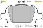 VALEO Piduriklotsi komplekt,  ketaspidur ESSENTIAL 301457