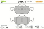 VALEO Piduriklotsi komplekt,  ketaspidur ESSENTIAL 301471