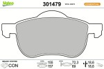 VALEO Piduriklotsi komplekt,  ketaspidur ESSENTIAL 301479