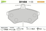 VALEO Piduriklotsi komplekt,  ketaspidur ESSENTIAL 301484