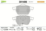 VALEO Piduriklotsi komplekt,  ketaspidur ESSENTIAL 301486