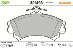 VALEO Piduriklotsi komplekt,  ketaspidur ESSENTIAL 301493