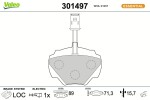 VALEO Piduriklotsi komplekt,  ketaspidur ESSENTIAL 301497