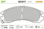 VALEO  Piduriklotsi komplekt,ketaspidur FIRST 301517