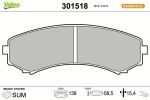 VALEO Piduriklotsi komplekt,  ketaspidur ESSENTIAL 301518