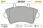 VALEO Piduriklotsi komplekt,  ketaspidur ESSENTIAL 301537