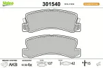 VALEO Piduriklotsi komplekt,  ketaspidur ESSENTIAL 301540