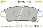VALEO Piduriklotsi komplekt,  ketaspidur ESSENTIAL 301542