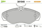 VALEO  Piduriklotsi komplekt,ketaspidur FIRST 301545