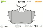 VALEO  Piduriklotsi komplekt,ketaspidur FIRST 301546