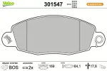 VALEO Piduriklotsi komplekt,  ketaspidur ESSENTIAL 301547