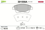 VALEO Piduriklotsi komplekt,  ketaspidur EXPERT 301558A