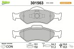 VALEO Piduriklotsi komplekt,  ketaspidur ESSENTIAL 301563