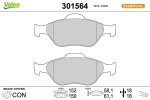 VALEO Piduriklotsi komplekt,  ketaspidur ESSENTIAL 301564