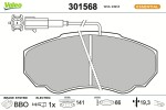 VALEO Piduriklotsi komplekt,  ketaspidur ESSENTIAL 301568