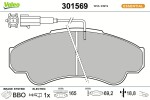VALEO Piduriklotsi komplekt,  ketaspidur ESSENTIAL 301569