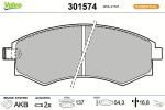 VALEO Piduriklotsi komplekt,  ketaspidur ESSENTIAL 301574