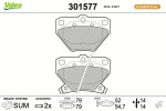VALEO Piduriklotsi komplekt,  ketaspidur ESSENTIAL 301577