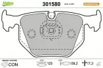 VALEO Piduriklotsi komplekt,  ketaspidur ESSENTIAL 301580