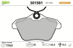 VALEO Piduriklotsi komplekt,  ketaspidur ESSENTIAL 301581
