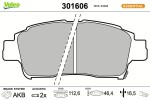 VALEO Piduriklotsi komplekt,  ketaspidur ESSENTIAL 301606