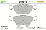 VALEO Piduriklotsi komplekt,  ketaspidur ESSENTIAL 301616