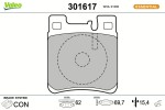 VALEO Piduriklotsi komplekt,  ketaspidur ESSENTIAL 301617